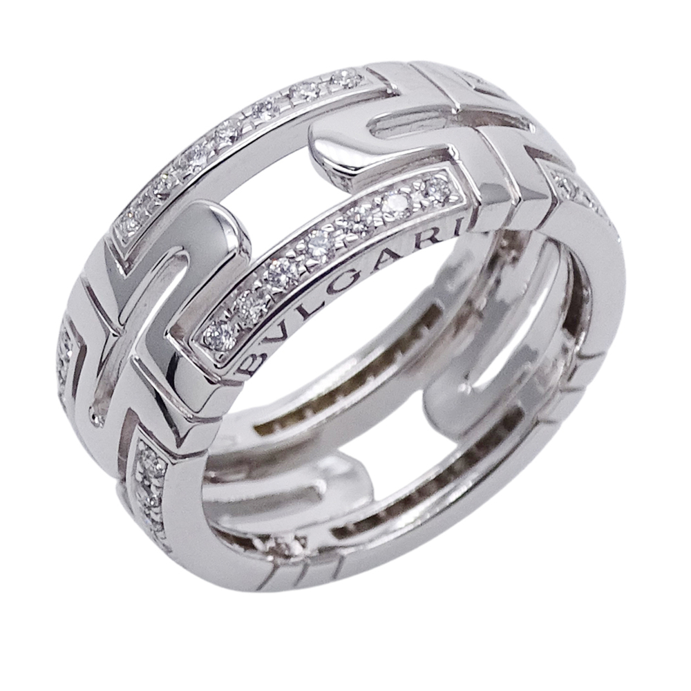 BVLGARI Silver Diamond Ring #49